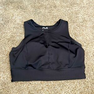 Longline black sports bra. Never worn. Size medium